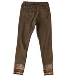 ZAC & ZOE OLIVE GREEN STRETCH VINTAGE JEANS EMBROIDERED ANKLES SIZE M/38 (US 2) Photo 2