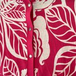 Jones New York  White and Pink Button Down Hoodie with Pockets Photo 2