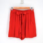 Aritzia Wilfred Georgette High Waist Tie Pleated Shorts in Red Women's S Photo 1