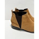 Primark Boots Slip On Faux Suede Pointed Toe Low Heeled Ankle Booties Tan 9 Photo 3