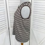 Covington Striped Ribbed Knit Tank Top Brown White Medium Stretchy Photo 1