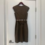 Antonio Melani  Taupe Midi Dress with Patterned Belt Photo 5