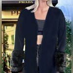 Thalia Sodi  Womens Faux Fur Cuff Cardigan Photo 3