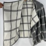 Chico's Reversible Windowpane-Print Cardigan Draped Open Front Long Sleeve Photo 5