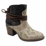 FREEBIRD by Steven Freebird Casey Snake Print Leather Lace Women's Boots Size US 9 Photo 0