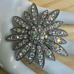 Joan Rivers Swarovski Crystal Flower Brooch Silver Photo 3