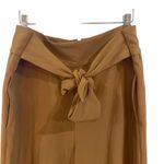 Eva Mendez New York and company size large golden brown dress pants tie front zi Tan Photo 2