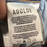 AGOLDE Blue Mia Mid Rise Distressed Straight Leg Jeans Sz 26 Photo 6