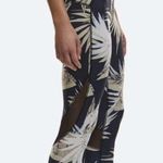 Alala  Leggings Captain Ankle Tight Tropic Print (Black w/Palm Motif) Sz XS EUC Photo 2