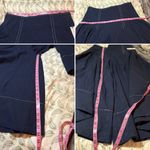 Anthropologie  Navy Linen Extended Waist Pants Wide Leg Culotte Ankle Pant 14 NWT Photo 10