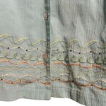 Vintage Napa Valley Woman Embroidered Shirt Blue Size 2X Photo 2
