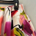 Worthington purple and pink watercolor floral A-line full skirt size 8 Photo 9