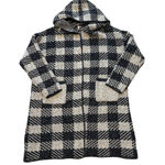 Dreamers  by Debut tan/black plaid Long Sweater cardigan S Photo 0