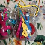 American Vintage NEW VTG 80s Christmas Ornaments Gummy Bear Girls Plastic Hair Clips Barrettes Photo 11