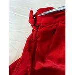VTG Red Velvet Skirt High Waist Mid Length 1950s Style Zip Closure 12x19/US 0 Photo 11