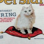 SheIn 🔃Persian Cat Crew Neck Short Sleeve Tee Shirt Photo 3