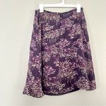 Rena Rowan π¦ Petite Vintage Silk Purple Floral MIDI Skirt 12P Photo 1