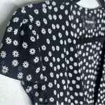 Reformation  Adele Mini Wrap  Ditsy Floral Dress Black Sz XS Photo 2