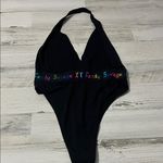 Savage X Fenty Forever Savage Bodysuit Ranibow Foil Size Small Black Photo 9