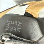 Naturalizer  Black Leather Wedge Sandals Photo 1