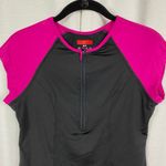 Spanx Black&Pink Active Cap Sleeve Exercise Top Sz.M Photo 4