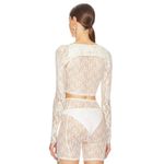 Zemeta Secret Dare Shrug in Ivory Small New Womens Bolero Crop Cardigan White Photo 2