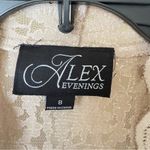 Alex Evenings  Size 8 Taupe Lace Sequin. Detail Cardigan Classic Evening Out Photo 4