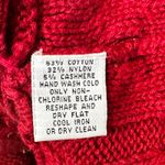 Talbots  Plus Size 1X Cardigan Knit Sweater Red Cable Button Front Office 1722 Photo 9