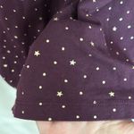 Lands' End Lands’ End plum cotton blend long sleeve t-shirt golden scattered stars size L Photo 5