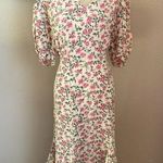 Silhouettes Floral V Neck Tie Dress, Shorts Sleeve Dress, Size 16W Photo 0