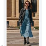 Free People Two Timin Midi Blue Dress Photo 1