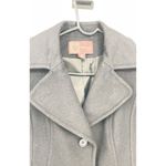 Anne Klein Black Women's Single-Breasted Long Wool Peacoat - Size Small Photo 1