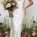 Satin pretty lavish maxi dress White Size 2 Photo 1