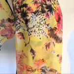 Vintage Floral Infinity Long Beach Scarf Yellow Photo 5