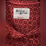 Holding Horses  x Anthropologie Red Sammie Printed Button Down Shirt Blouse‎ Sz 2 Photo 8
