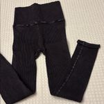 Free People NEW!  Movement HAPPINESS RUNS Ribbed BLACK High Waist Leggings XS/S Photo 3