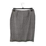 Max Mara Lace Pencil Skirt Gray Made in Italy Sheath Knee Length Size 14 Photo 1