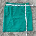Women's 100% Silk Pencil Skirt Size 12 Teal Green Classic Minimalist Career Lux Photo 1