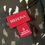 Merona  Halter Black White Ruffle Blouse Small Photo 8