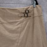 Cato Tan Pencil Buckle Faux Suede Western Zip Stretch Knee Length Skirt Plus 18W Photo 2