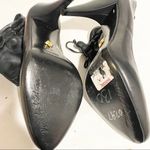 Pour La Victoire  Size 7.5 Black Soft Leather Tie Ankle Sock Ankle Bootie Photo 6