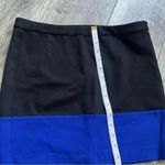 Armani Exchange A/X Black and Royal Blue Color Block Pencil Skirt Mini Skirt Med Photo 2