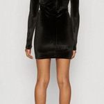 All Saints Anaya Black Long Sleeve Velvet Ruched Bodycon Party Dress Size 6 Photo 2