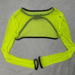 Rave Wonderland Neon Yellow Mesh Shrug Top Size L Photo 1