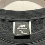 New Balance Black Crewneck Sweatshirt with Pink Logo Woman’s Size XL Photo 1