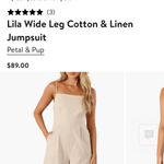 Petal and Pup NWT Lila Wide Leg Cotton & Linen Jumpsuit S Photo 3