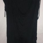 OP  15/17 Black Shoulder String T-Shirt Top Photo 0