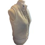 Bongo White Sherpa Fleece Vest Women’s Size Large (Runs Small) Zip Front Ribbed Photo 4