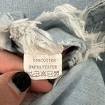 Zilcremo Women Denim Shirt Dresses Long Sleeve Distressed Button Down Tunic Top Blue Size M Photo 5