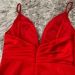 Mac Duggal  26481 Red Satin Mini Dress 2 Photo 3